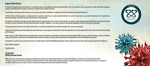 Değerli TIGED Üyeleri